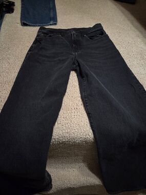 American Age Men's Relaxed Black Jeans